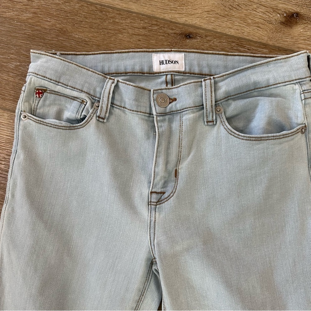 Hudson Women’s Krista Super Skinny Light Wash Denim High Rise Jeans Sz 28 GUC - Picture 3 of 11